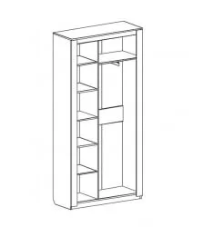 Шкаф двухдверный Элана Бодега белая