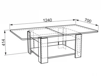 Журнальный столик Адам 1 Венге / Дуб млечный