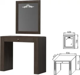 Зеркало Ева-11 01 Шоколад Венге