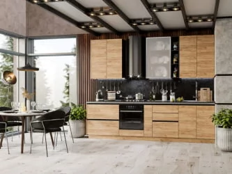 Панель окончание тумбы кухонной 770 Шервуд ЛД 281.970.000 Дуб золотой Черный