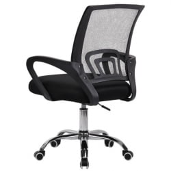 Кресло CROMEX (КРОМЕКС) Top CH-695 ХРОМ сетка/ткань TW черное