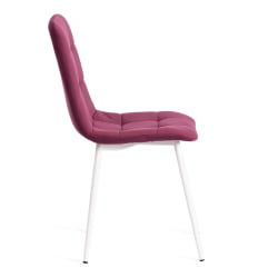 Стул CHILLY MAX Велюр/металл , 45 х 54 х 90 см , темная фуксия/белый