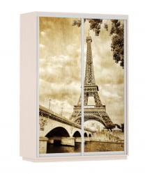 Шкаф-купе двухдверный Экспресс Дуо 1600х2400h Париж/Дуб молочный