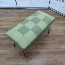 Банкетка Лейд 800x400 кожа фисташковый комбо