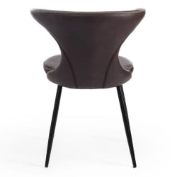 Стул FLAIR (mod. 9020) / 1 шт. в упаковке экокожа/металл, 60 х 56 х 78 см , коричневый 1/черный