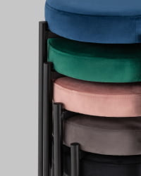 Табуретка Рио велюр Темно-серый