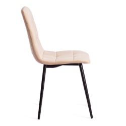 Стул CHILLY MAX Велюр/металл , 45 х 54 х 90 см , бежевый/черный
