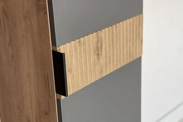 Шкаф однодверный Бери MPR-023 Дуб крафт золотой/графит