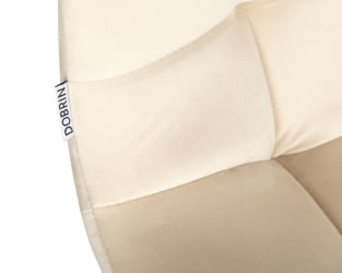 Стул барный DOBRIN NICOLE (черные матовые ножки, кремовый велюр (108-113))