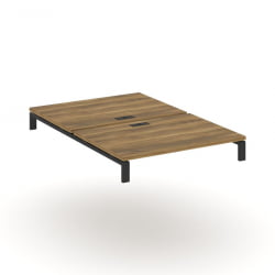 Двойной стол надставка на две опорные тумбы CONCEPT CN.DSN-005 Сандал Янтарный Черный