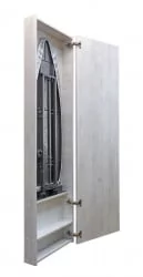 Шкаф с зеркалом Iron Box (правый) Беленый дуб