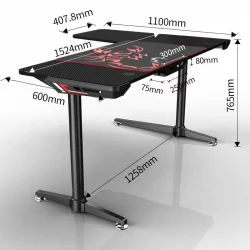 Геймерский стол Еурека Л60 Черный / Eureka L60