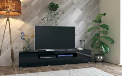 Тумба ТВ 2000 Бруклин ЛД.685.030.000 Черный глянец