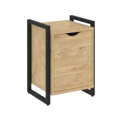 Тумба на регулируемых опорах с распашным фасадом LOFT VR.L-T2.O Металл черный Тиквуд светлый