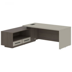 Стол руководителя левый VELION VCT 2119 L Аметист Дуб Сильвер