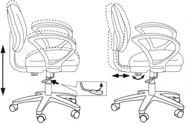 Кресло детское Бюрократ KD-3/WH/ARM/SEA