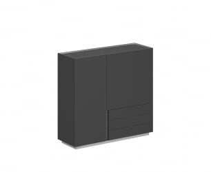Шкаф Oliver OL-20-17.OS.OS.OS.R Оникс серый