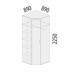 Угловой гардеробный шкаф Николь 901.08
