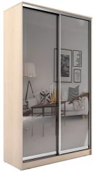 Двустворчатый гардеробный шкаф Хит-24-14-55 Дуб млечный