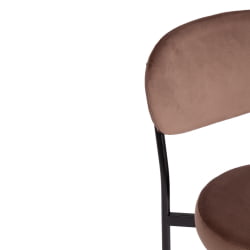 Стул REVO (mod. 7033) / 1 шт. в упаковке ткань/металл, 47х54х82 см, высота до сиденья 47 см, коричневый barkhat 12/черный