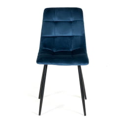 Стул CHILLY (mod. 7094) металл/вельвет, 45 х 55 х 87,5 см, синий/черный, G062-48