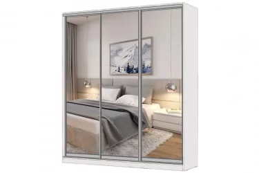 Шкаф-купе 3-х дверный Виктория 2000х584х2300, Белый 20ДЗДЗДЗ-ЯЯПП-Б 310-3313