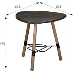 Придиванный столик Лючия 2104 Черный бук-дуб маррон
