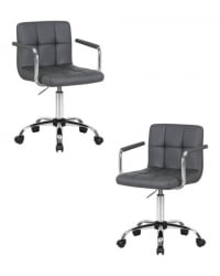 Офисное кресло для персонала DOBRIN TERRY (серый) 2 шт