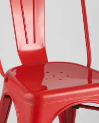 Стул TOLIX с высокой спинкой Красный глянцевый