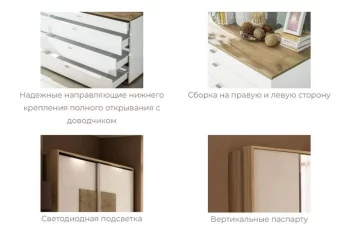 Спальный гарнитур Фиджи №4 Дуб Золотой Антрацит