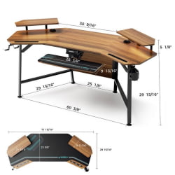 Геймерский стол EUREKA ERK-AED-E70WN