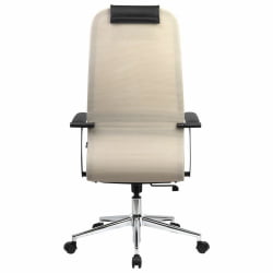 Кресло руководителя BRABIX PREMIUM Ultimate EX-801 хром Черное/бежевое