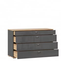 Комод 1200 с 4 ящиками Фиджи ЛД 659.050.000 Дуб Золотой Антрацит