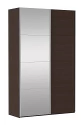 Шкаф-купе двухдверный Прайм 1600 ДСП/Зеркало Венге