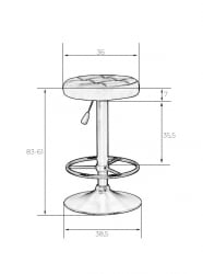 Табурет DOBRIN BRUNO GOLD (черный велюр (MJ9-101))