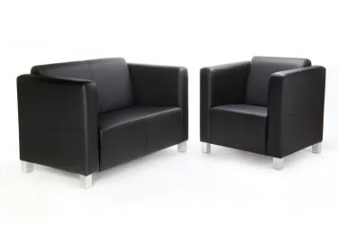 Диван трехместный Милано Комфорт Д3 Санторини 401 (черный) Категория 1