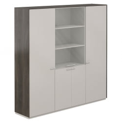 Шкаф высокий тройной с отделением для одежды Atlas NZ-0313+NZ-0331+NZ-0313.BT.GS Бренсон Трюфель Серый камень