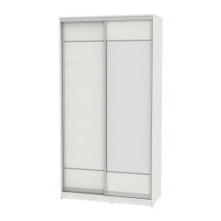 Шкаф-купе белый B-220х120х60-3(ВД-D7D8)
