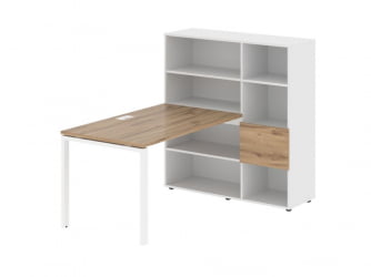 Рабочая станция EDIS EURST 1213 Дуб Денвер светлый Белый Белый