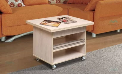 Журнальный столик на колесиках -9 (трансформер)