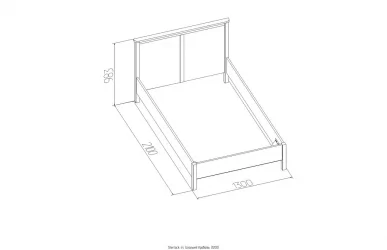 Кровать (1200) Sherlock 44 Орех шоколадный (спальня)