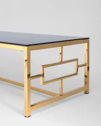 Журнальный стол БРУКЛИН 120x60 Золото стекло smoke