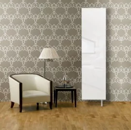 Шкаф в белом глянцевом стекле Драйв Шелф (правый) Венге