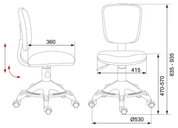 Кресло детское Бюрократ CH-204-F/CACTUS-GN