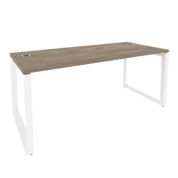 Стол рабочий руководителя на О-образном м/к ОНИКС О.МО-СРР-5.8 Тиквуд Темный/Белый / ONIX O.MO-SRR-5.8