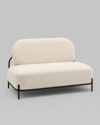 Диван металл Стоун new ткань букле молочный