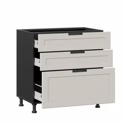 Тумба кухонная 800 с 3 ящиками ЛЮКС (4) Джамис ЛД 296.930.000.166 Черный Кашмир