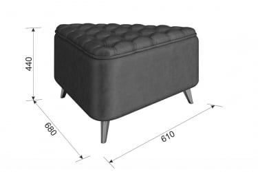 Пуф Трио PM-002.1 бронза (экокожа)