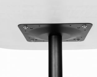 Обеденный стол DOBRIN OTIS (белая столешница, черное основание)