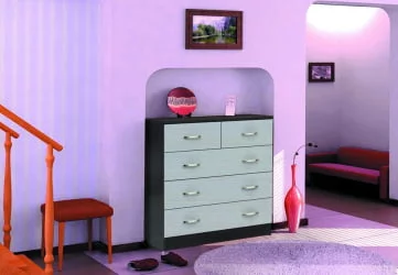 Комод в гостиную №6 дуб венге + дуб белфорд